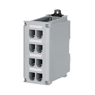 IndustrialNet, 8-port DIN rail mount shi