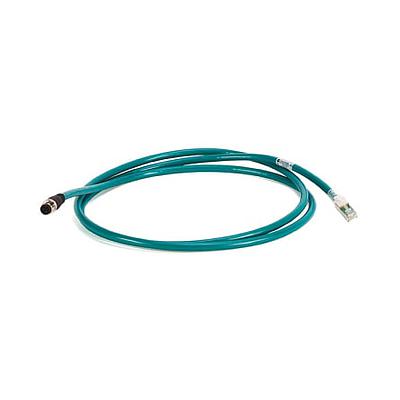 1585 ETHERNET CABLES, 4 CONDUCTORS, M12, STRAIGHT MALE, STANDARD, M12, STRAIGHT FEMALE, TEAL 600V, 100BASE-TX, 100 MBIT/S, PVC GENERAL PURPOSE