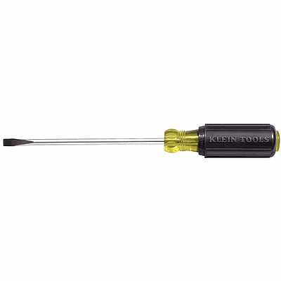KLEIN TOOLS Desarmador de punta cabinet, 6.4 mm, alta resistencia, barra 152 mm - 605-6