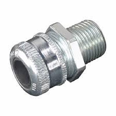 GIMEGSA Conector Glandular, cuerda exterior 13MM (½), salida 3/4" A 1" - CGB196