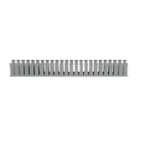 PANDUIT Conducto de cableado de ranura ancha, PVC, 1.8 M, Gris - G2X3LG6