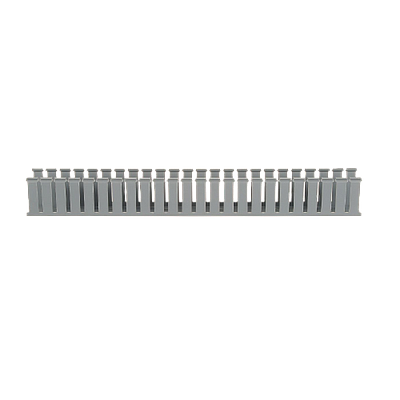 PANDUIT Conducto de cableado de ranura ancha, PVC, 1.8 M, Gris - G2X3LG6