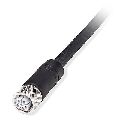 889L M12 POWER CORDSET : 2 M M12 POWER L-CODE FEMALE STRAIGHT CORDSET