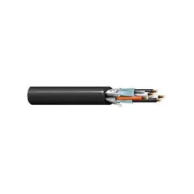 BELDEN Cable 8 pares 16 AWG, PVC-Nylon, blindaje 100%, TC-ER 600 V, chaqueta negra, RoHS
