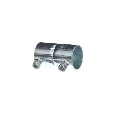 Cople de acero galvanizado para tubo Conduit, ajuste tornillo, para conduit diámetro 3/4"