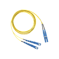 PANDUIT Cable de conexión de fibra Opti-Core, OS1 / 2 de 2 fibras, chaqueta de 1,6 mm, elevador, SC-LC dúplex, amarillo - F92ERLNSNSNM032