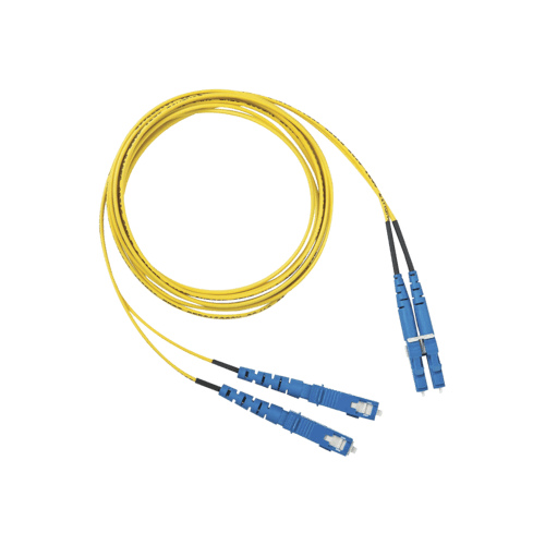 PANDUIT Cable de conexión de fibra Opti-Core, OS1 / 2 de 2 fibras, chaqueta de 1,6 mm, elevador, SC-LC dúplex, amarillo - F92ERLNSNSNM032