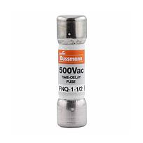 BUSSMANN Fusible FNQ de tiempo retardado, 1.5A, 500V, Estándar - FNQ-1-1-2