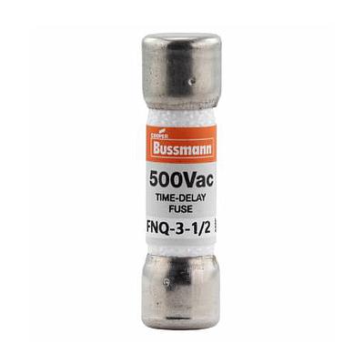 BUSSMANN Fusible FNQ de tiempo retardado, 3.5A, 500V, Miniatura - FNQ-3-1-2