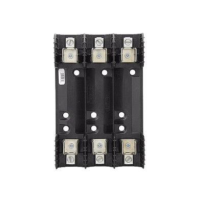 BUSSMANN Portafusibles 3P, 60A, Clase H600, Negro - H60060-3CR