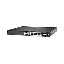 ARUBA6300MSwitch, 24 puertos Smart Rate, PoE+ Clase 6 (60W) 1440 Watts max, 4 puertos de Fibra SFP56 1G/10G/25G - JL660A