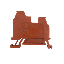 IEC 1-Ckt Feed-Thru Blk,Twin Clamp,4mm - Orange