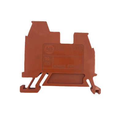 IEC 1-Ckt Feed-Thru Blk,Twin Clamp,4mm - Orange