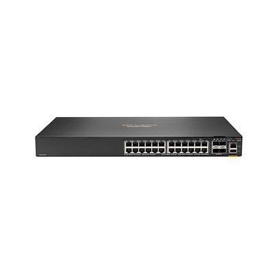 ARUBA6200FSwitch, 24 puertos, PoE+ 370 Watts, 4 puertos de Fibra SFP+ 1G/10G - JL725A