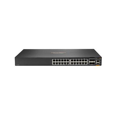 ARUBA6200FSwitch, 24 puertos, PoE+ 370 Watts, 4 puertos de Fibra SFP+ 1G/10G - JL725A