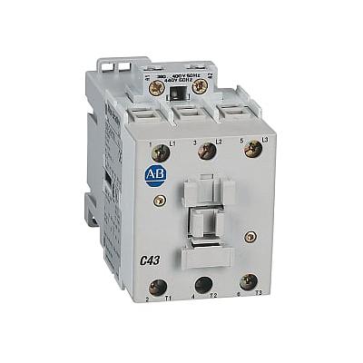 100-C IEC Contactor, 24V DC Electronic Coil, Screw Terminals, Line Side, 43A, 1 N.O.  0 N.C. Auxiliary Contact Configuration,  Single Pack