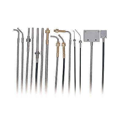 CableDe Fibra Óptica, Vidrio, Sensor Gran Apertura, Punta de Detección de Latón, 3.2 mm Diámetro, Revestimiento de Acero Inoxidable, ROCKWELL - 43GR-TBB25SL