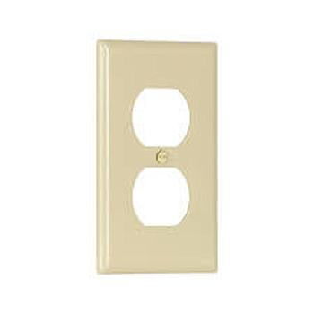 Placa Para Receptáculo Dúplex Nylon Marfil De Un Módulo