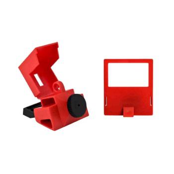 Dispositivo de bloqueo de abrazadera para interruptores automáticos Brady, unipolar, 480/600 V, rojo - 65397