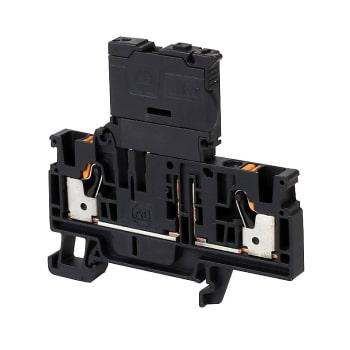 1492-P PUSH-IN TERMINAL BLOCKS , 4 MM² (AWG 26 - AWG 10) , 10 A , FUSE BLOCK WITH LED BLOWN FUSE INDICATION (10...36V AC/DC) , SINGLE LEVEL ,1 POINT ON EACH SIDE PER CIRCUIT