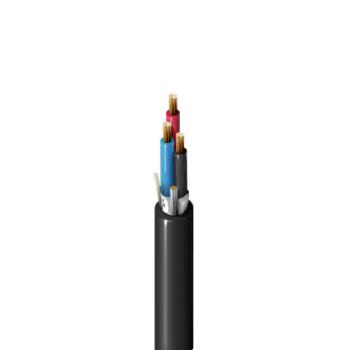 Cable multiconductor de potencia limitada, 4 tríadas, 16 AWG, 7x24 hilos, 600 V, cobre desnudo, cubierta de PVC - 1097A 0105000
