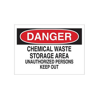 CHEMICAL & HAZARDOUS MATERIALS SIGN