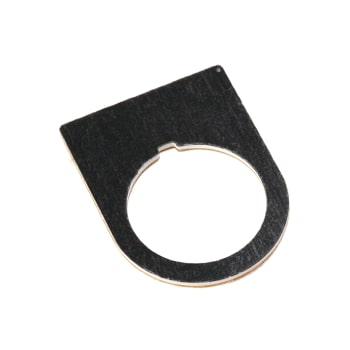 Placa de Leyenda 800F, "Stop", 22mm, Negro, ROCKWELL - 800F-34BE212