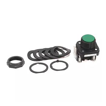 30.5MM TYPE 4/4X/13 MOM. CONTACT PB, NON-ILLUM., WITH TWO-COLOR MOLDED LEGEND CAP, FLUSH HD, BLACK