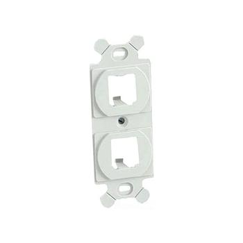 Adaptador dúplex Panduit Mini-Com, 106 NEMA, 2 puertos, blanco hueso, ABS - CF1062IWY
