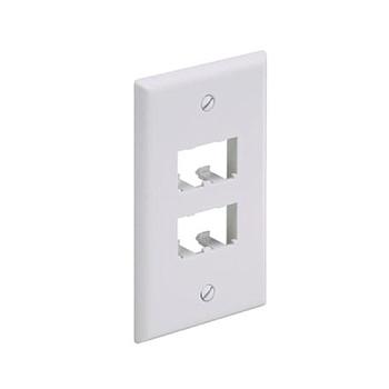 Placa de Pared Panduit Clásica, 4 Puertos Mini-Com, blanco - CFP4IW