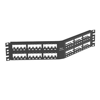 Patch Panel, 48 Port, Angled, All Metal,