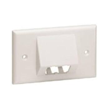 PANDUIT Placa frontal Horizontal Inclinada, Una Salida, Dos módulos Mini-Com™ - CFPHS2IW