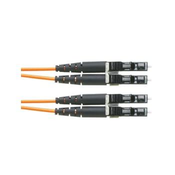 PANDUIT Cable de parcheo OM2 de 2 fibras, clasificado riser, LC duplex a LC duplex con revestimiento de 1.6mm - F52ERLNLNSNM003
