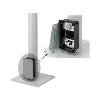 Vert. Arm Floorpost, Lgt Grey