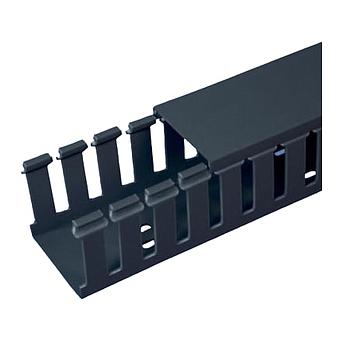 Slotted Duct, PVC,1"X1"X6',BLK