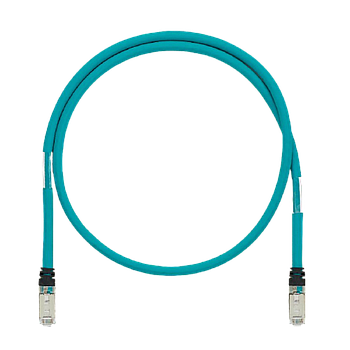 PANDUIT Cable de conexión blindado, Categoría 5e, 24 AWG, 2M, Verde Azulado - ISTPHCH2MTL