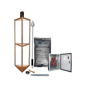 KIT PARARRAYOS PARA ALTA INCIDENCIA CON PUNTA EN ACERO INOXIDABLE
