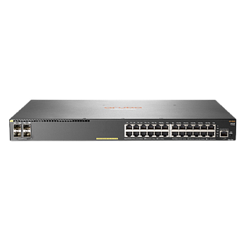 Switch Gigabit Ethernet 2930F Hpe Aruba, 24 puertos, Nivel 3, Gris - JL261A