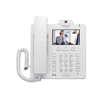 Video teléfono SIP ejecutivo, pantalla touch 4.3", PoE, bluetooth, 24 botones programables, compatible con Braodsoft, 2 puertos ethernet (GbE), color blanco.