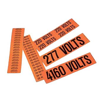 Voltage Marker, Vinyl, '480 VOLTS', 9"Wx