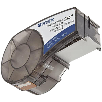 BRADY Etiquetas de vinilo autolaminable, Para cables y alambre, Cartucho, Serie BMP21 PLUS - M21-1500-427
