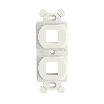 NETKEY Adaptador dúplex, se monta detrás de la placa frontal NEMA 106 estándar - NK2106MFIW