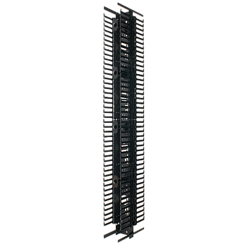 PANDUIT Administrador de cables vertical, Doble cara, Acero, Negro - PRV8
