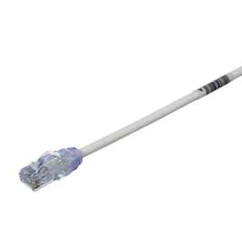 CATEGORY 6A, 10 GB/S UTP PATCH CORD WITH TX6A 10GIG MODULAR PLUGS ON EACH END, WHITE, 15 FT.