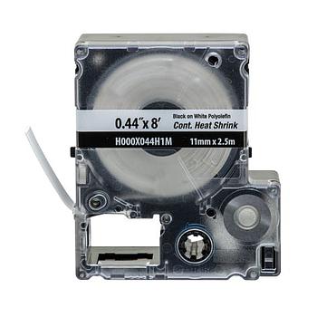MP Cassette, Continuous Heat Shrink Tubing, Mil Grade Polyolefin, .44" W x 8' L, White