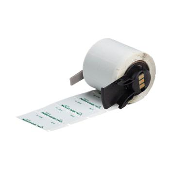 Etiquetas de poliéster metalizado gris mate resistente a solventes, encabezado CALIBRATION, para impresoras M6 M7