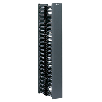 PANDUIT Organizador de cables vertical, Doble cara, 45 UR, ABS, Negro - WMPV45E