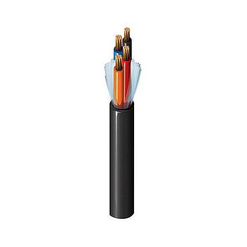 UL Type TC (1277) PVC-Nylon/PVC, 5 Conductor 16AWG (7x24) Bare Copper, PVC-NYL Insulation E2 Color Code, Overall Beldfoil® Shield, Black PVC Outer Jacket, 600V TC-ER 150V NPLF 90C Dry/Wet SUN RES DIR BUR