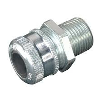 GIMEGSA Conector Glandular cuerda exterior 19MM (¾), salida 3/4" A 1" - CGB296