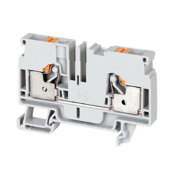 1492-P PUSH-IN TERMINAL BLOCKS , 6 MM² ( AWG 22 - AWG 8) ,  , FEED-THROUGH , SINGLE LEVEL ,1 POINT ON EACH SIDE PER CIRCUIT